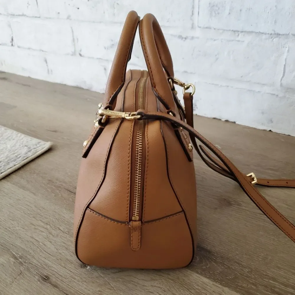 Michael Kors Saffiano Leather Crossbody Satchel and Bi-fold Wallet